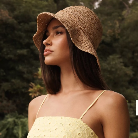 San Diego Crochet Raffia Bucket Hat, One Size, New with Tags - Picture 5 of 6